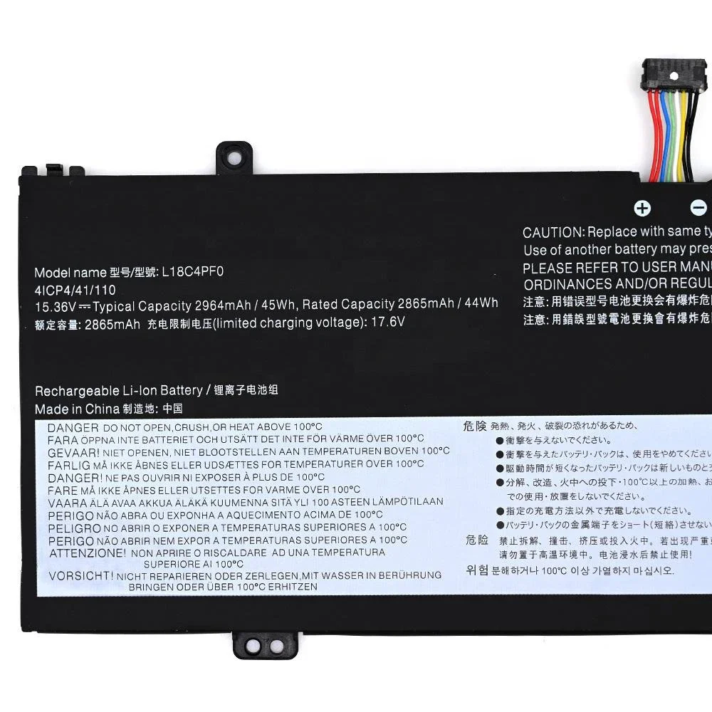 L18C4PF0 15.36V 45Wh Original Laptop Battery for Lenovo ThinkBook 13s-IWL 13s-IML 14s-IWL 14s-IML L18M4PF0