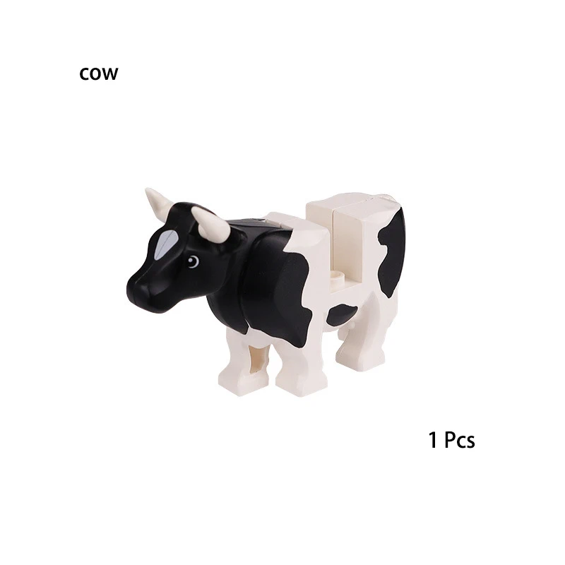 New Cows Animals MOC 64452 Parts Cattle Building Blocks Farm Ranch Scene Assembling Bricks Toys for Collector