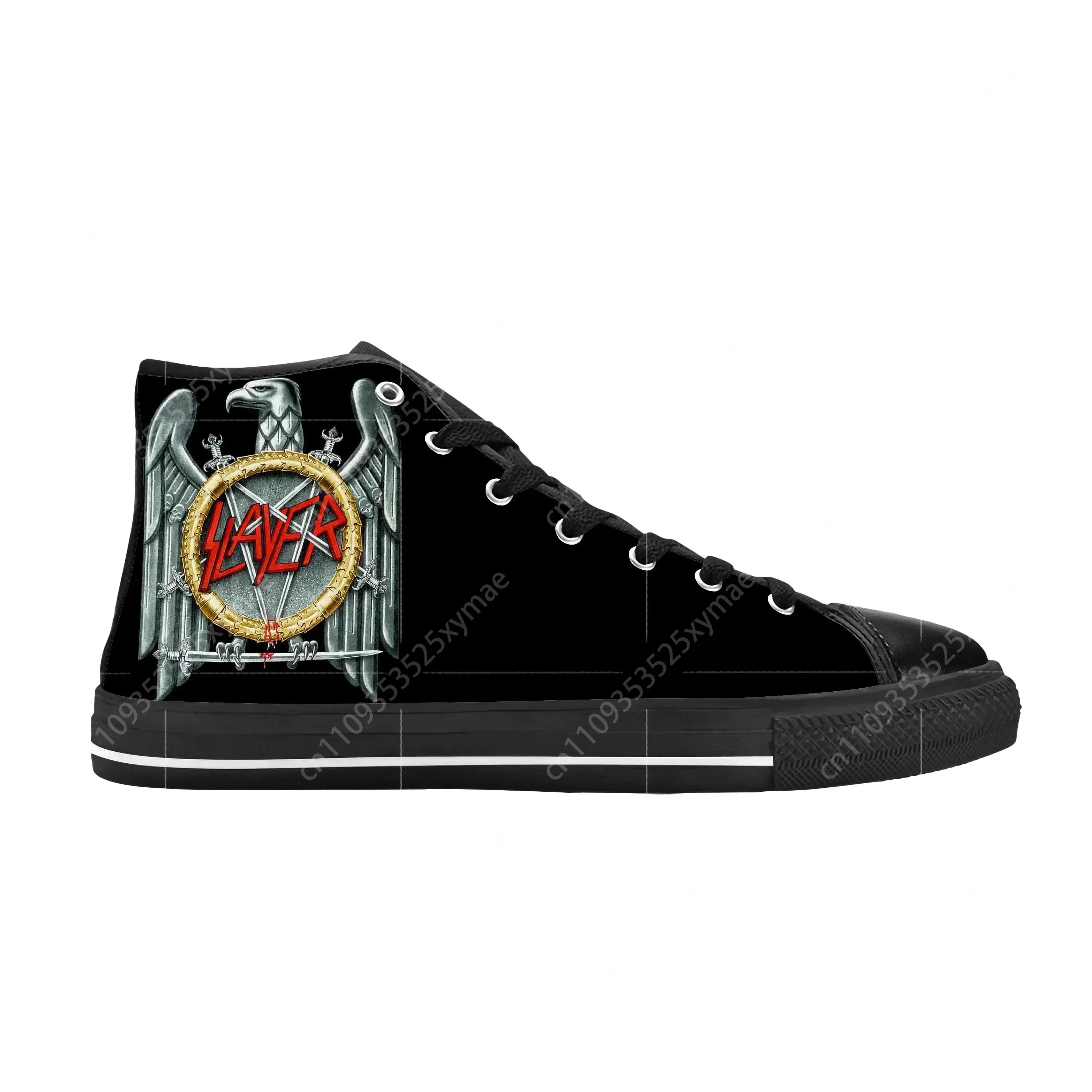 

Кроссовки унисекс с 3D-принтом Heavy Metal Band Rock Music Singer Slayer Horror, повседневные, высокие, удобные, дышащие