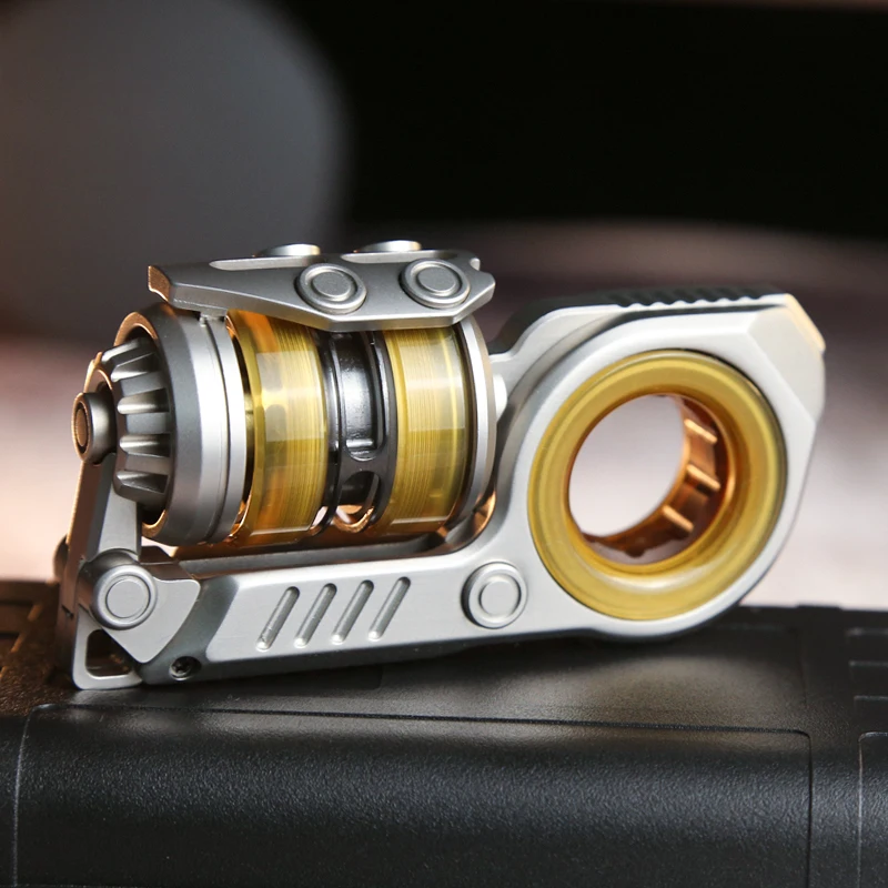 الفولاذ المقاوم للصدأ Sinian Fidget Slider - لعبة EDC الحسية للقلق وADHD، لعبة تململ سبينر لتخفيف التوتر PEI