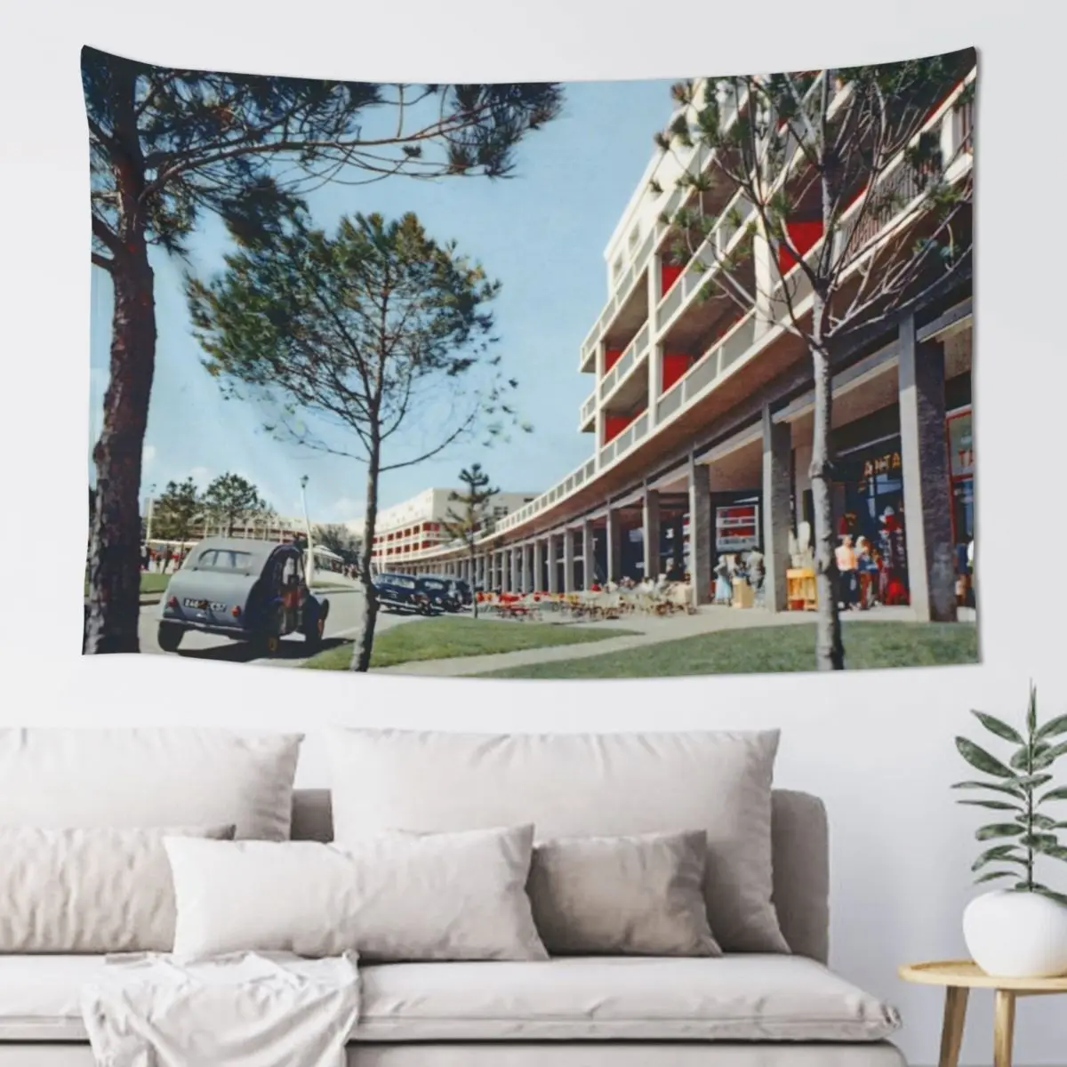 

Royan Sea Front 50's (2) Tapestry Wall Decorations Mushroom Decorations For Room Korean Room Decor Tapestry