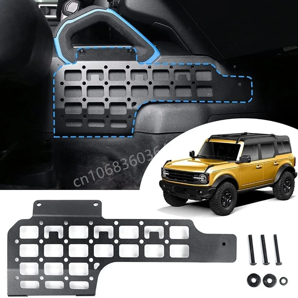 

For Ford Bronco 2021-2022 Center Console MOLLE Flank Storage System Mount Panel Center Console Molle Panel Ford Bronco 2/4