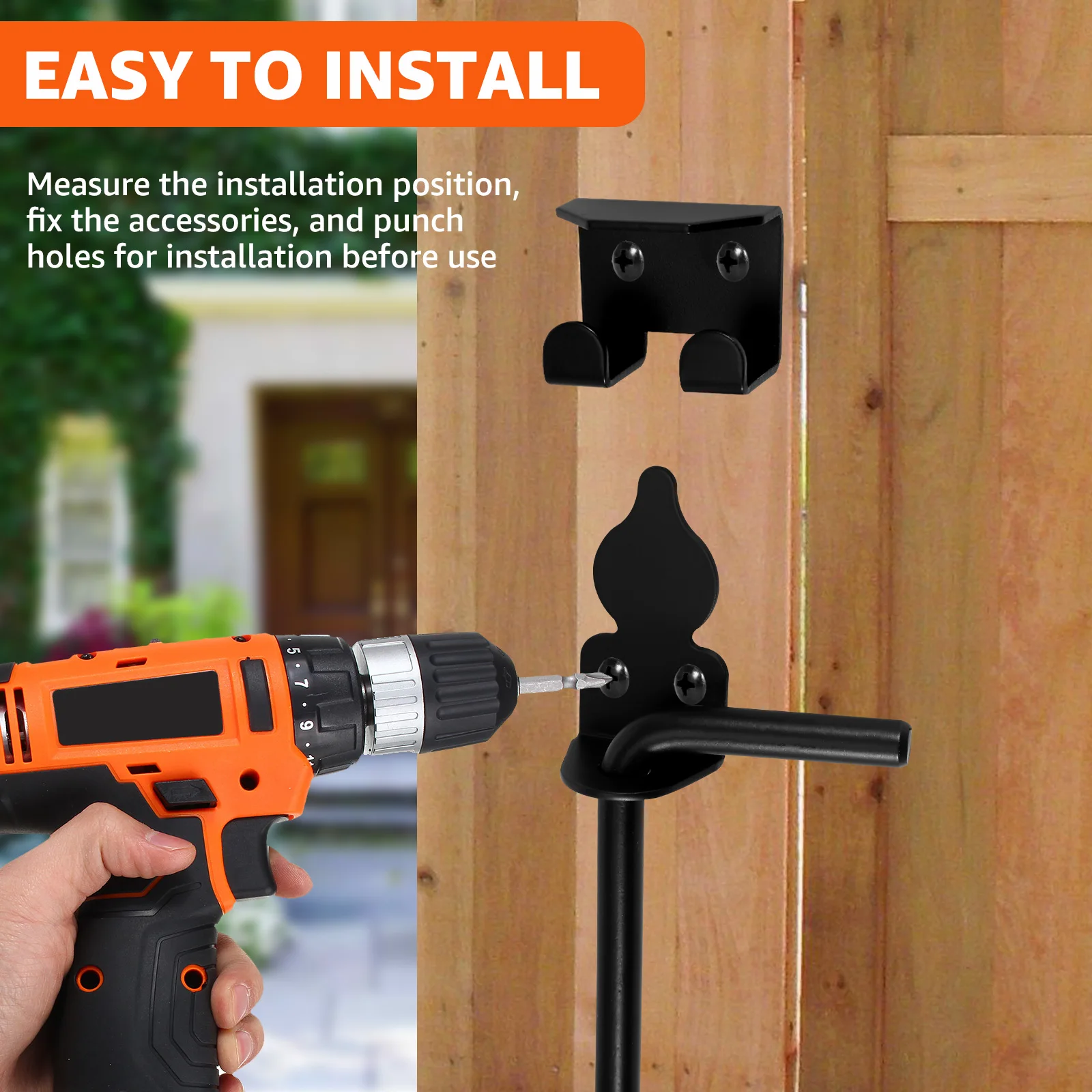 1/2Pcs Cane Bolt Gate Drop Rod Iron Fence Ground Latch 12/18 inch Heavy Duty Gates Doors Stopper for Wood PVC Gates Fences Doors