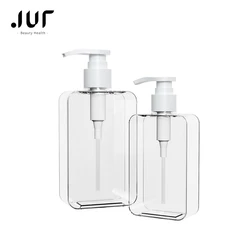 Transparent Square Soap Dispenser, Countertop Lotion Bottle With Pump Bathroom Lotion Liquid Soap Dispenser Refillable Emp