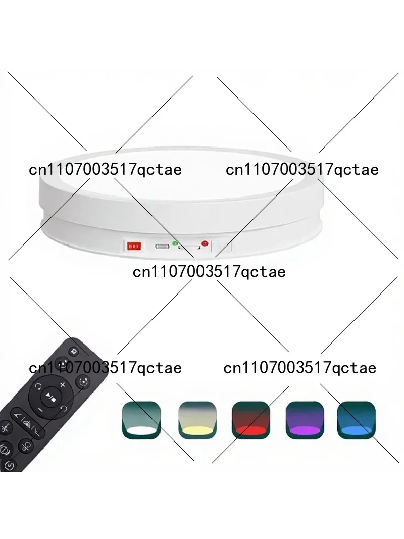 32CM Rotating Display Turntable with LED Lights Remote Control Photo Shooting Stand