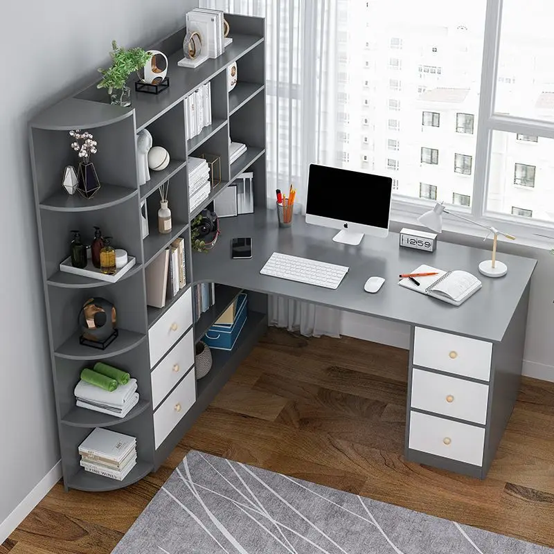 

Computer desk Desktop Home corner desk Bookshelf integrated table Bedroom Student study table Desk Writing table