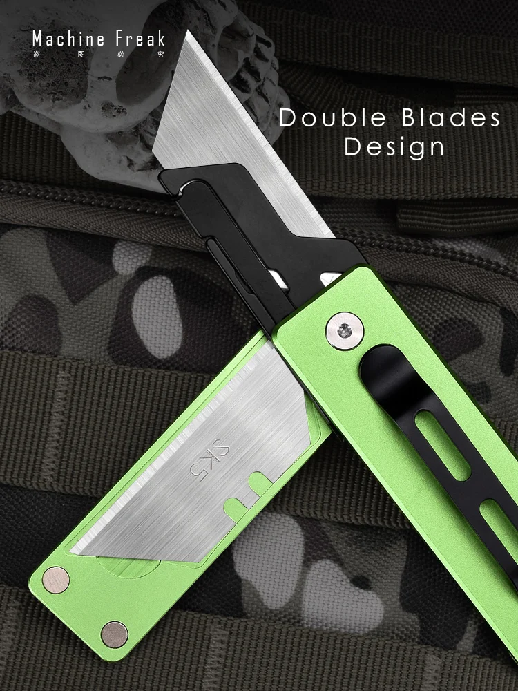 Dropshipping Original Folding Utility Knife Paper Knife EDC Multifunction Pocketknives Replaceable SK5 Blades Swing Pocket Knife