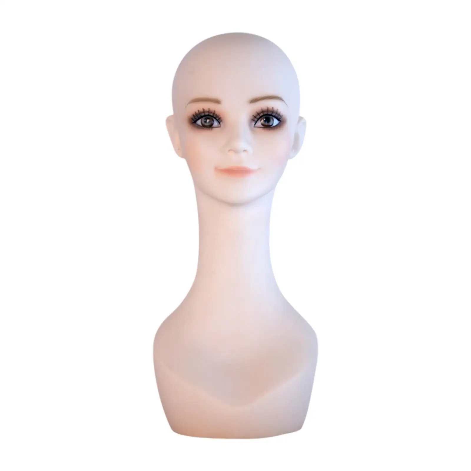 

Cosmetology Mannequin Head,Wig Bust Head Stand Prop Jewelry Bust with Ear Hole Jewelry Display for Shop Necklace Earrings