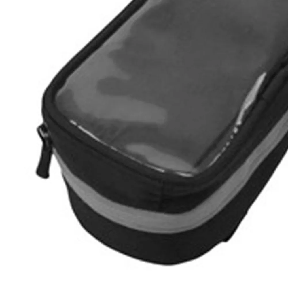 600D Nylon , TPU Bike Touchscreen Phone Bag Hook and Loop Straps with Reflective Side Strips Bike Top Tube Bag Easy Installation