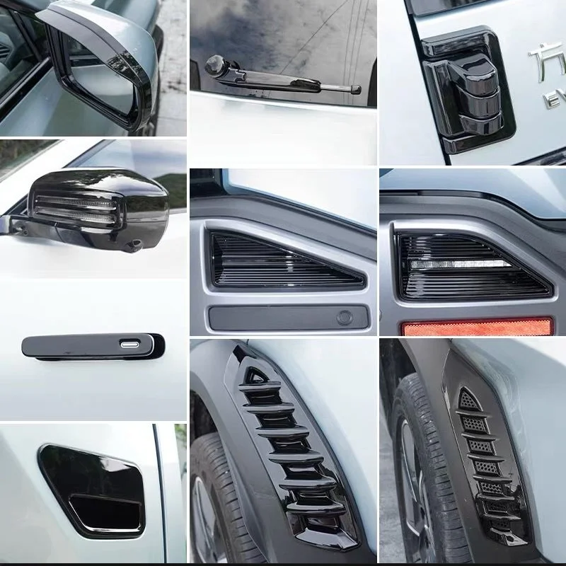 For BYD Equation Leopard Titanium 3 2025-2026 Exterior decoration with wheel arches, fog lamp covers, rearview mirrors and rain