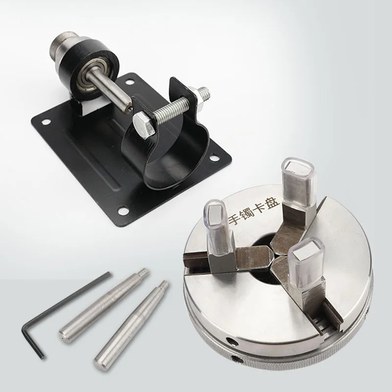 Three-jaw self-centering jade woodworking bracelet chuck processing and polishing lathe