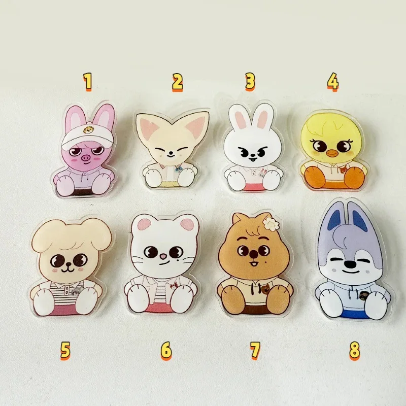 

Новая акриловая брошь с героями мультфильмов StrayKids SKZOO, периферийные устройства Huang Xuanchen, Li Longfu, Han Zhicheng, акриловая брошь, булавка XZ-37