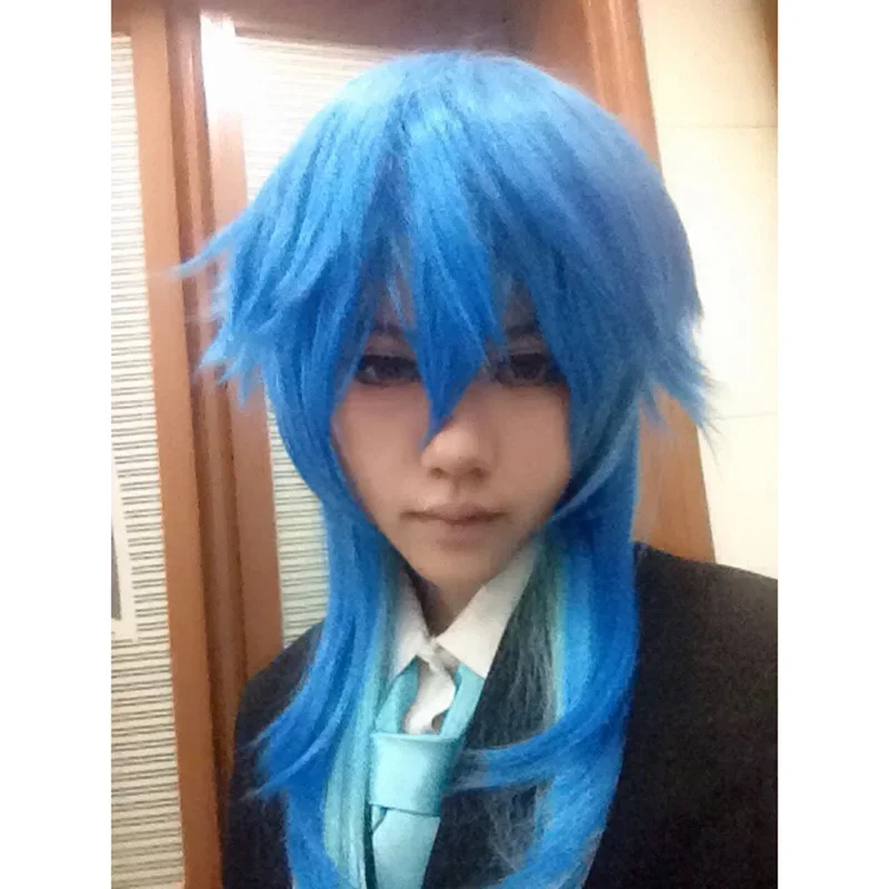 Seragaki Aoba Capelli-Drammatico Omicidio Cosplay Copricapi Seragaki Aoba Cosplay Capelli Blu Uomo Drammatico Omicidio Cospaly Accessori