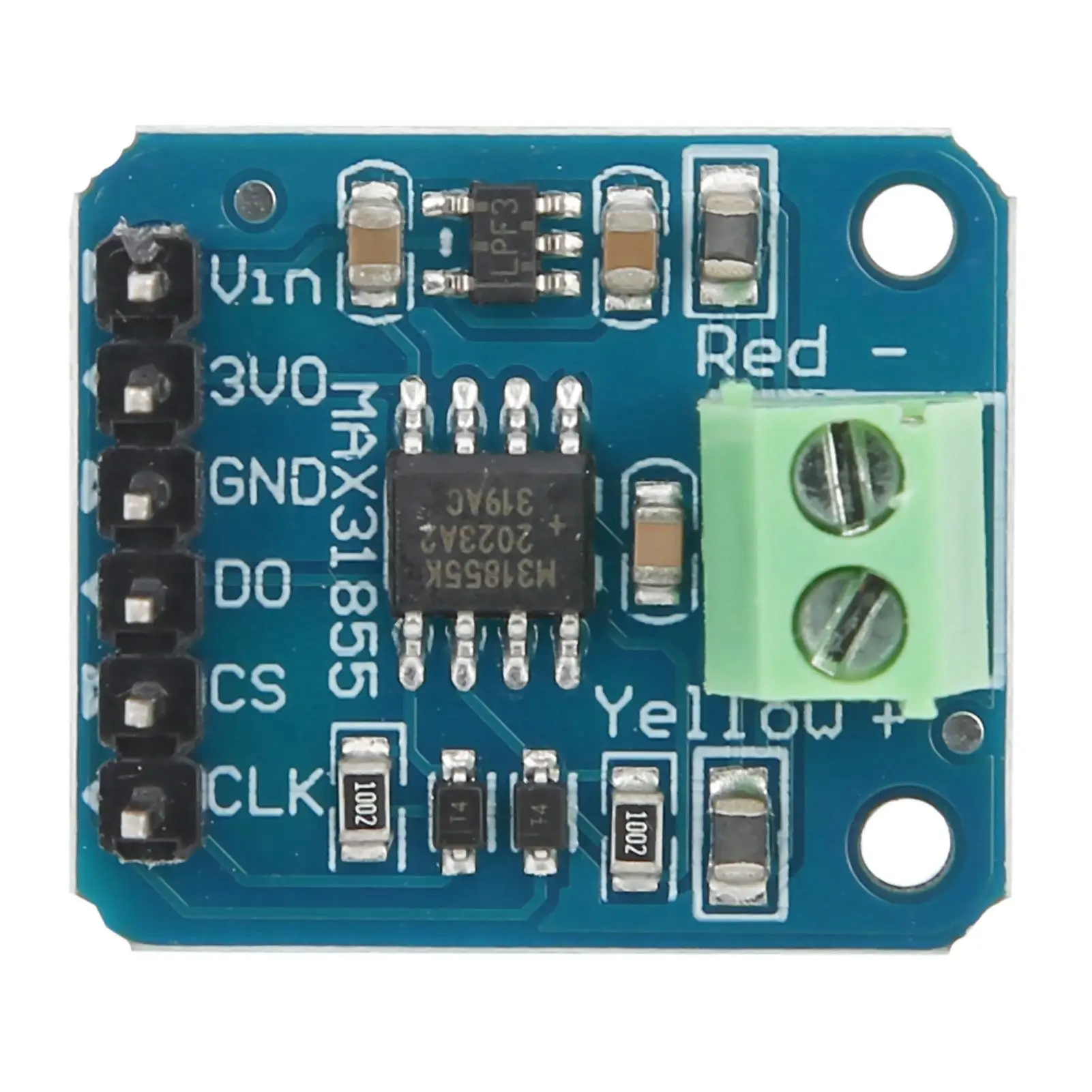 K-Type Thermocouple Temperature Sensor Module MAX31855, -200℃ to +1350℃, SPI Digital Output Connector