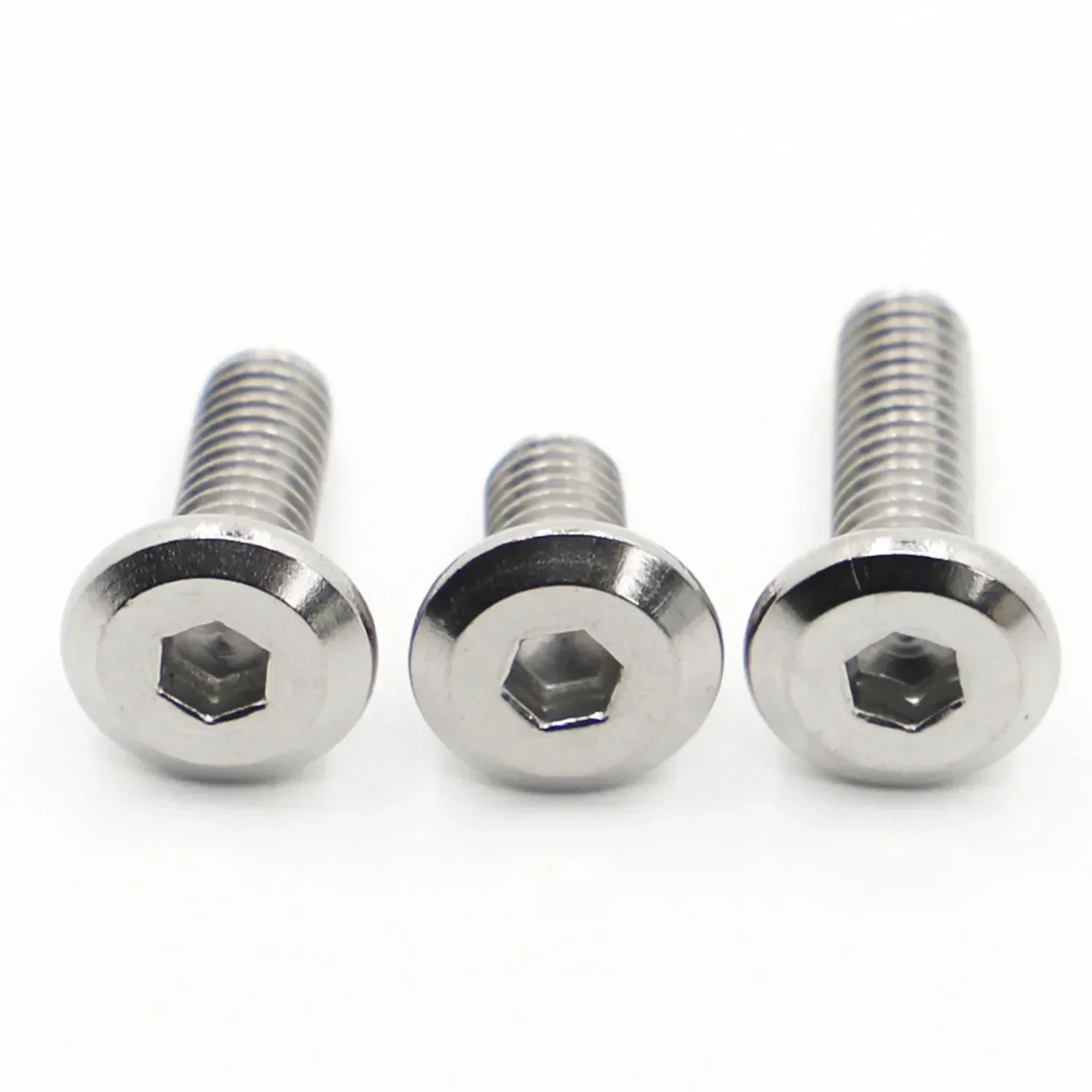 304 Stainless Steel Large Flat Hex Hexagon Socket Head Allen Furniture Rivet Screws Connector Joint Bolts(M3 M4 M5 M6 M8)*4-50mm