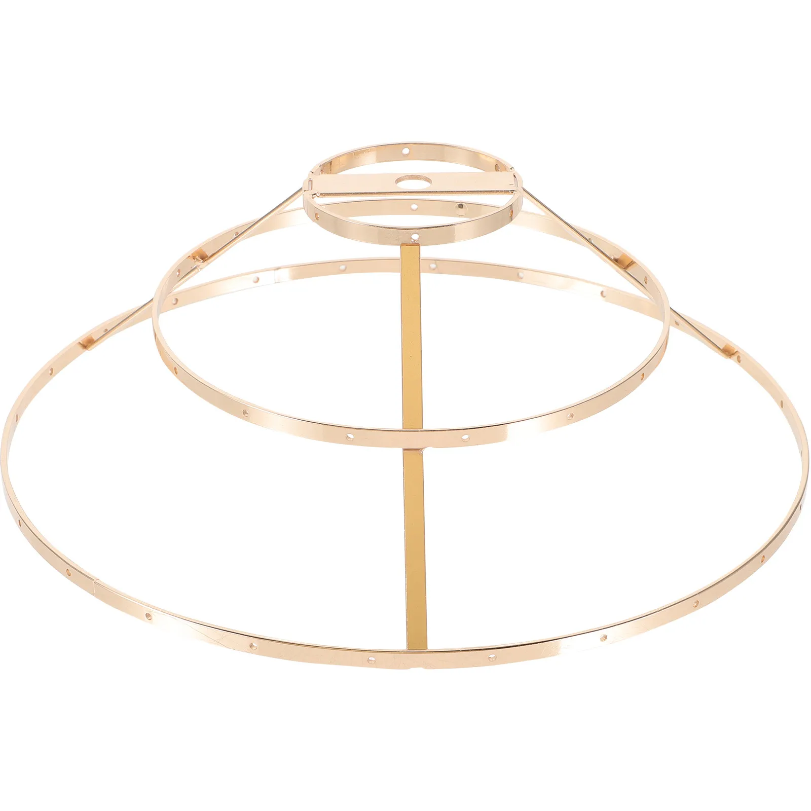 3-Tier Iron Lampshade Frame Retro Design Lamp Shade Ring Fitter Light Cage Guard DIY Ring Lampshade Holder Wire Lamp Cover