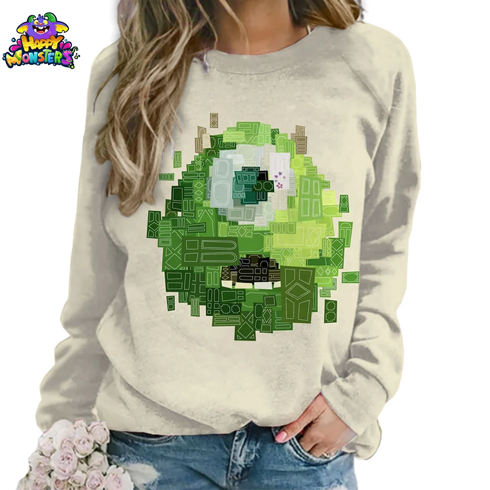 Disney Monsters Inc. Women's Long Sleeves Sweatshirts O Neck Autumn Clothes S-3XL High Quality 3D Print Y2k Leisure 2024 Fashion