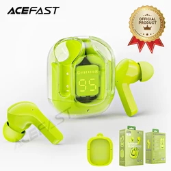 ACEFAST T6 TWS Earphone Wireless Bluetooth 5.0 Headphones Sport Gaming Headsets Noise Reduction Earbuds with Mic + Free cover