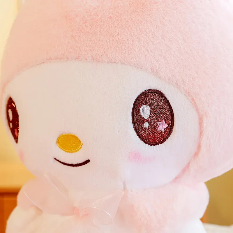 25cm Sanrio Kuromi Pluszowe zabawki Poduszka Kawaii Anime My Melody Pluszowa lalka Kreskówka Kuromi Wypchana lalka Sofa Poduszka Dziewczyny Prezent świąteczny