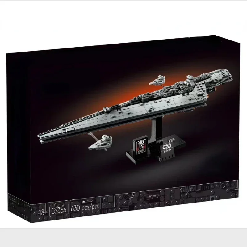 Nuovi mattoni da 630 pezzi fai da te in forma esecuzione Super Star Destroyer Building Blocks compatibili Lepining 75356 giocattoli regali di natale per bambini