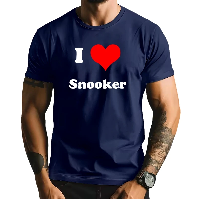 

Футболка Homme, летняя мужская футболка I Love Snooker - Мужская футболка, экипировка - Подарочная мужская футболка, ТОПЫ европейского размера