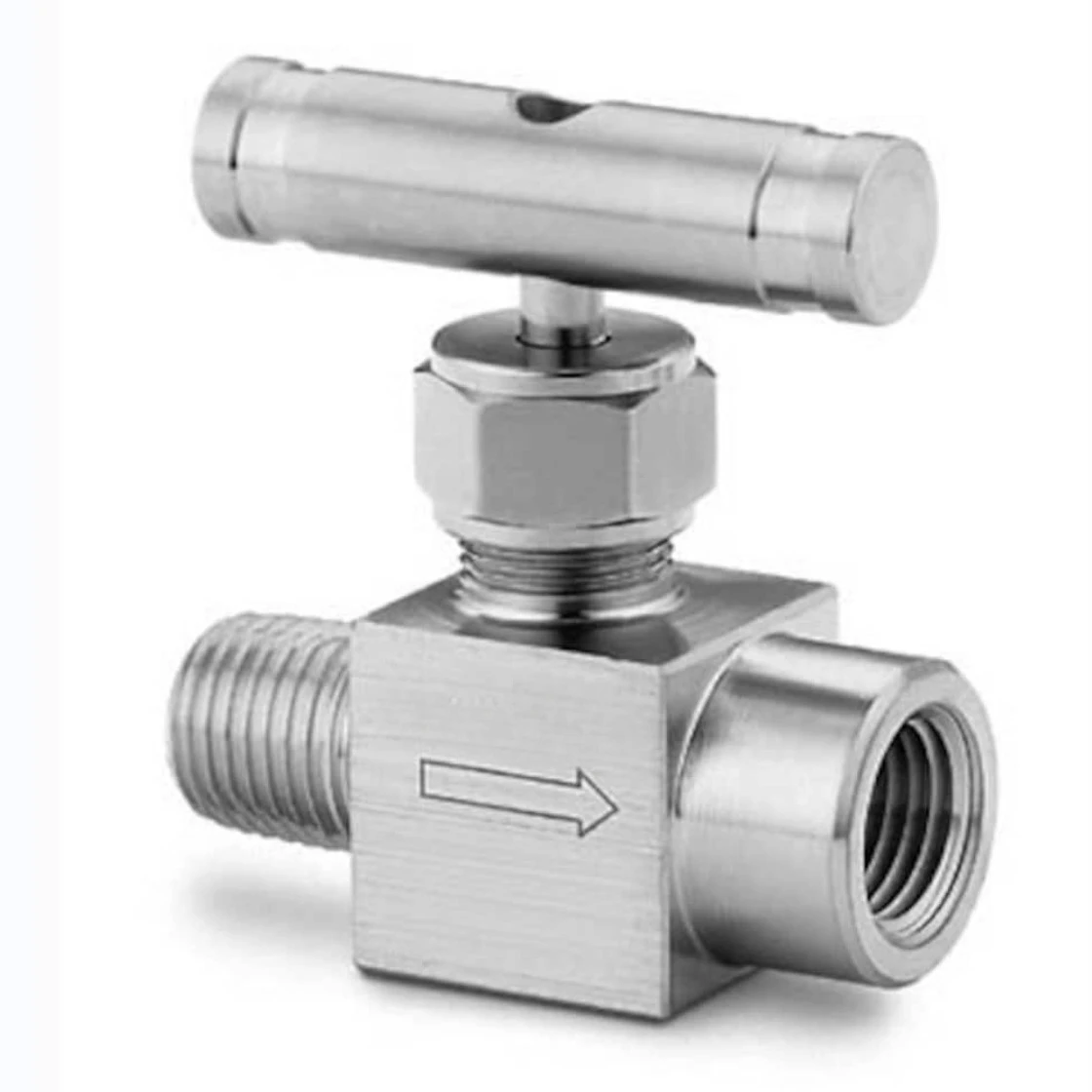 SS-20VM4-F4 Stainless Steel Integral Valve Cap Needle Valve 0.21Cv1/4in Internal and External Thread V-shaped