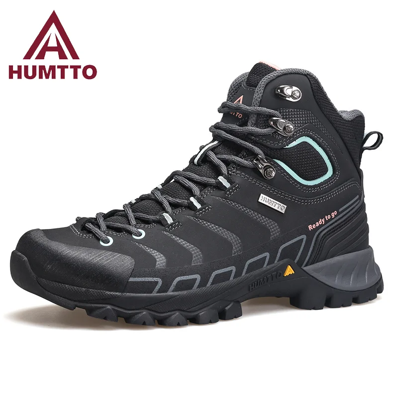 

HUMTTO Waterproof Women's Boots Winter Platform Work Ankle Boots for Women Black Sneakers Luxury Designer Tactical Safety Shoes