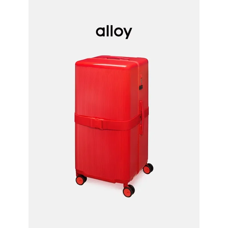 Toast Box Boarding Case Rode Bruiloftskoffer Grote capaciteit Groene koffer Trolleykoffer