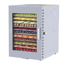 12-lagiger CNC-Knopf trockner Haushalt Edelstahl Obst, Gemüse und Trocken früchte Maschine Tiernahrung Dehydration Luft trockner nach Hause