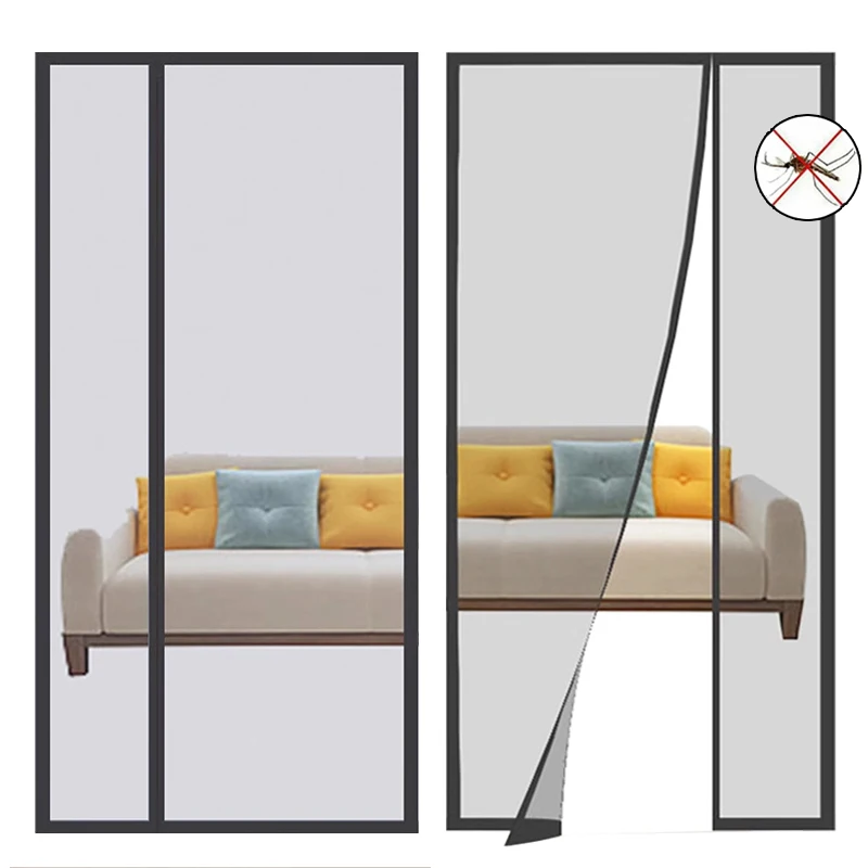 Automatically turn off Mosquito net screen for door  curtain，summer anti mosquito net， mosquito door net with magnet custom size