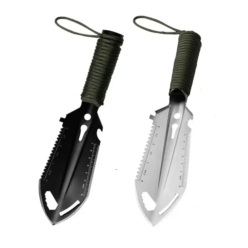 Camping Portable Engineer Shovel, Field Survival Tools, Outdoor Stainless Steel Multi-functional Small Tactical Hand Shovel - view 2