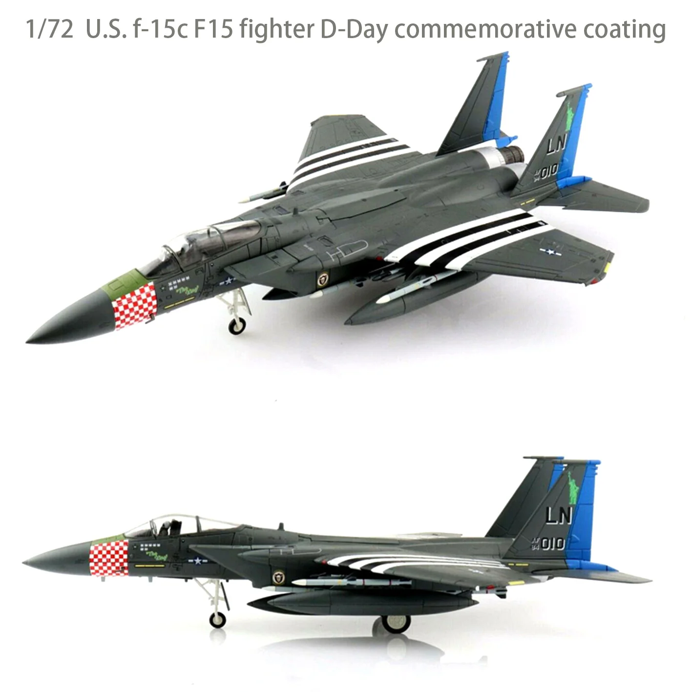 

Fine 1/72 ha4599 U.S. f-15c F15 fighter D-Day commemorative coating Alloy collection model