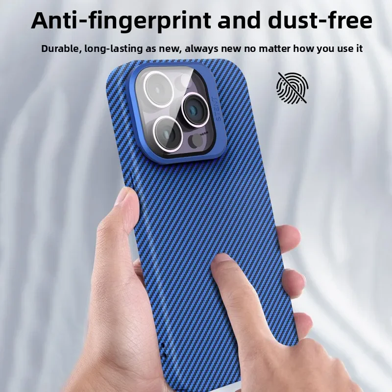 Applicable to  14PROMAX mobile phone case, carbon fiber invisible lens holder, all-inclusive protective case