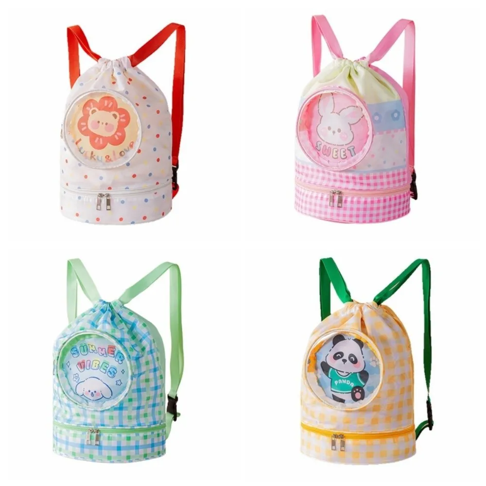 Waterproof Children's Swimming Bag Dry Wet Separation Shoe Compartment Beach Bag Lightweight Drawstring Swimm Storage Bag