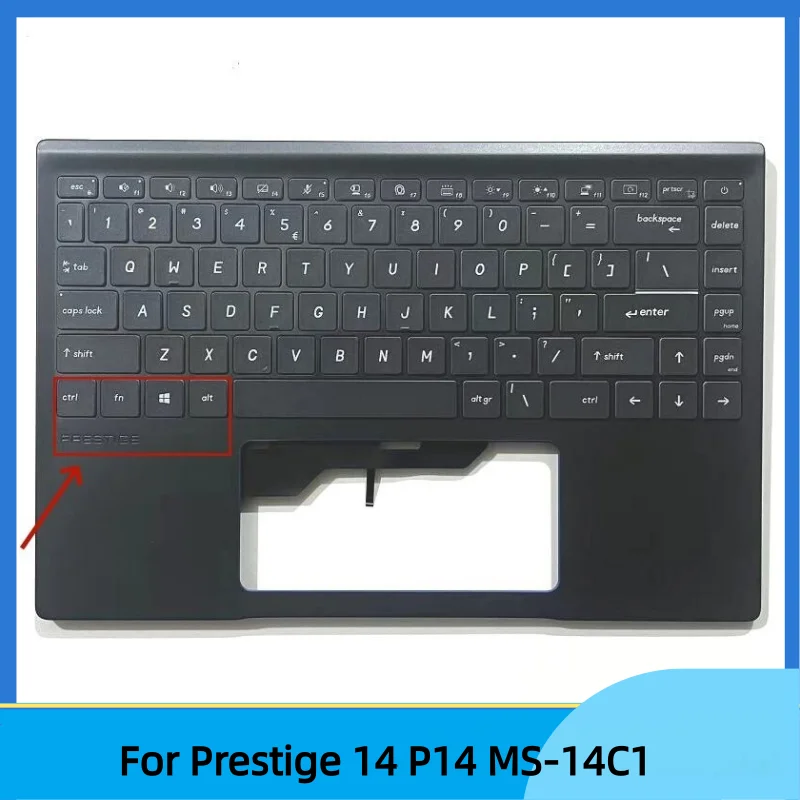 

New laptop For Prestige 14 P14 MS-14C1 Upper Case Palmrest Cover C Shell backlit keyboard