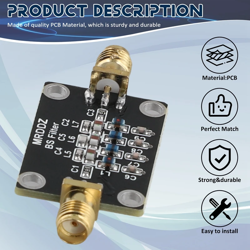 B04B-Bandstop Filter Module 88-108MHZ FM Band Stop Filter 70-120Mhz For Ham Radio Amplifier Anti-FM Interference