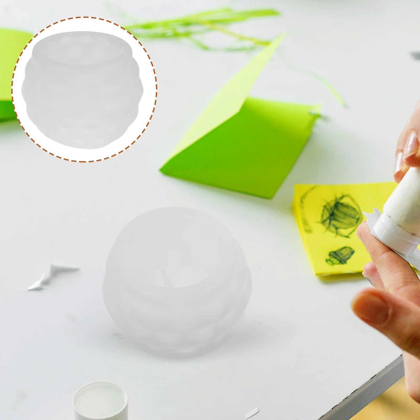 

DIY Candlestick Silicone Mold Small Round Reusable Non-Stick for Resin Crafts Flexible Candleholder Art Craft Decorative Mold