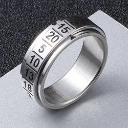 Rotate Rotating Anxiety Fidget Rings Lucky Rotating Figure 316L Stainless Steel Ring For Men Women Fashion Charm Jewelry Gifts