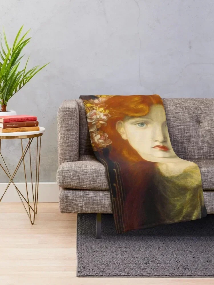 La Ghirlandata (1873) by Dante Gabriel Rossetti Throw Blanket Moving Weighted Decoratives Blankets