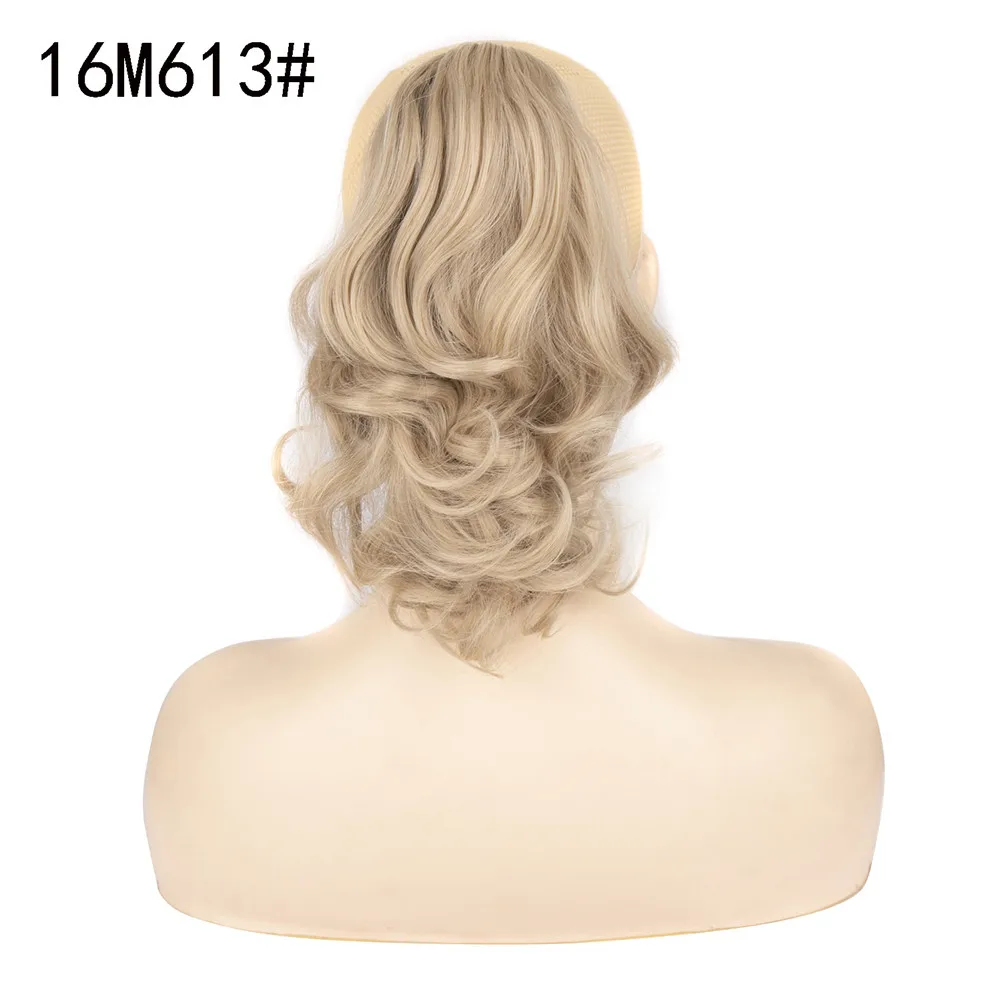 12 Zoll Lockiger Clip-In Pferdeschwanz Haarverlängerung Langes Welliges Synthetisches Haarteil Voluminöser Clip-In Pferdeschwanz für Damen Partykleidung – Detail 13