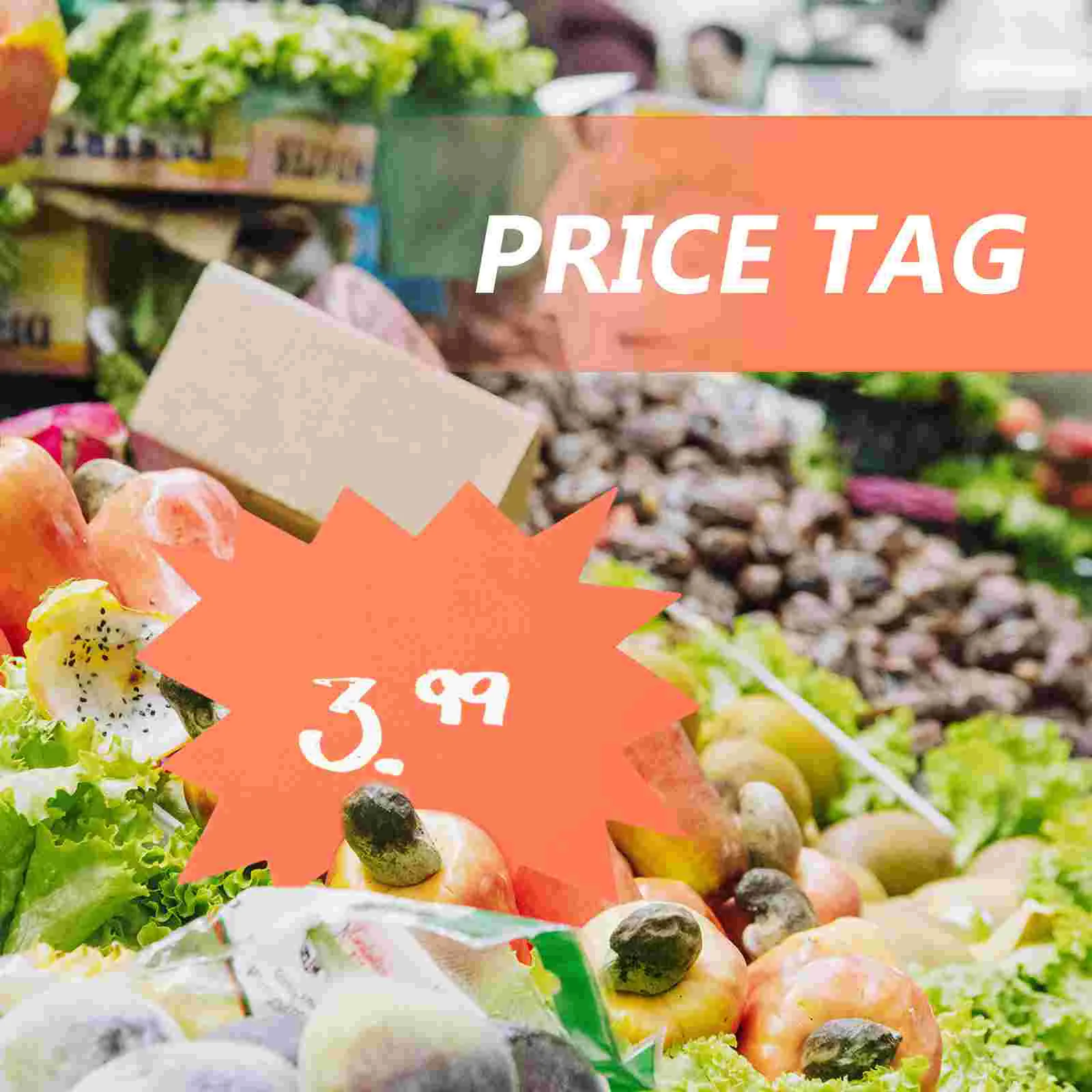 30 Pcs Price Tag Label for Commerce Explosion Flower Garage Sale Pricing Sign Paper