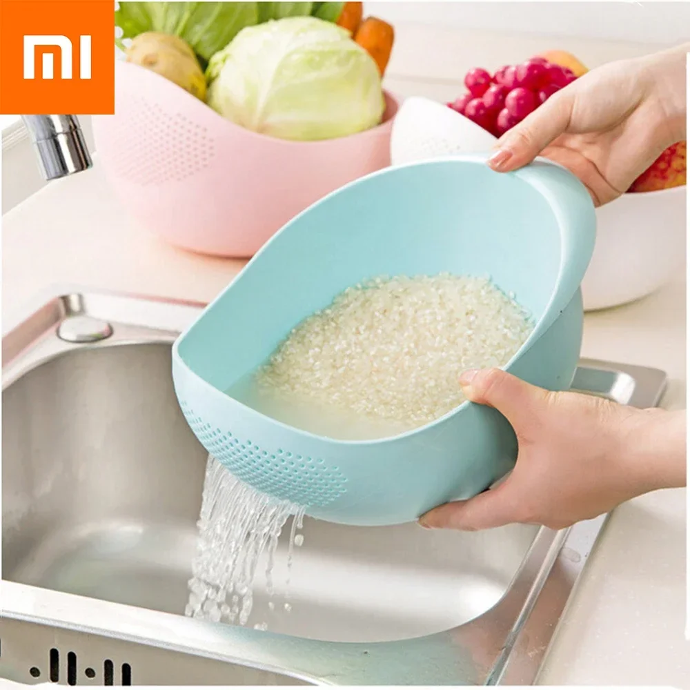 Xiaomi Youpin Rice Drainage Basket Rice Filter Fruit Bowl And Vegetable Drainage Sieve Kitchen Supplies Home Kitchen Organizer