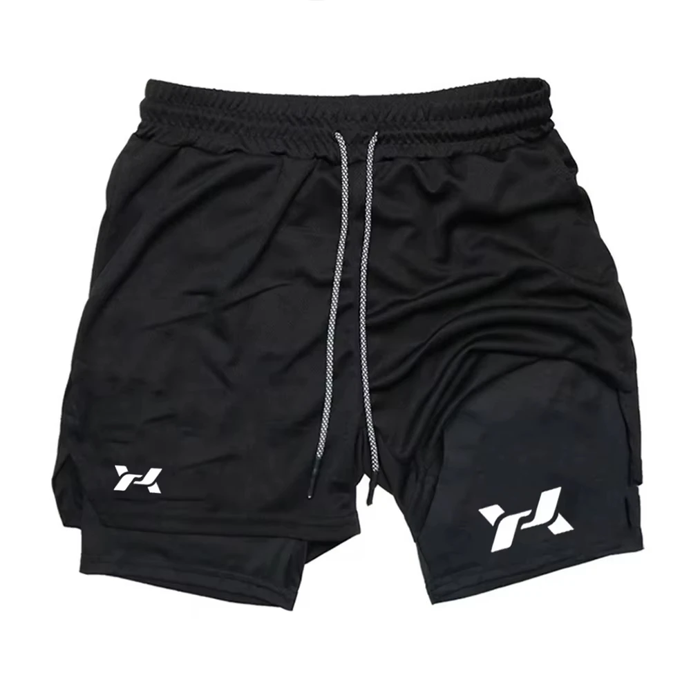 2026 Men's 2-in-1 Sports Shorts Breathable Casual Quick Drying Double Layer Shorts Running Sports Underpants