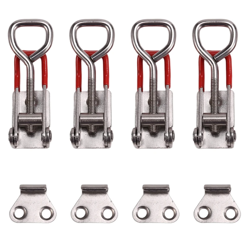 4PCS Adjustable Toolbox Case Metal Toggle Latch  Catch Clasp Quick Release Clamp Anti-Slip Push Pull Toggle Clamp Tools