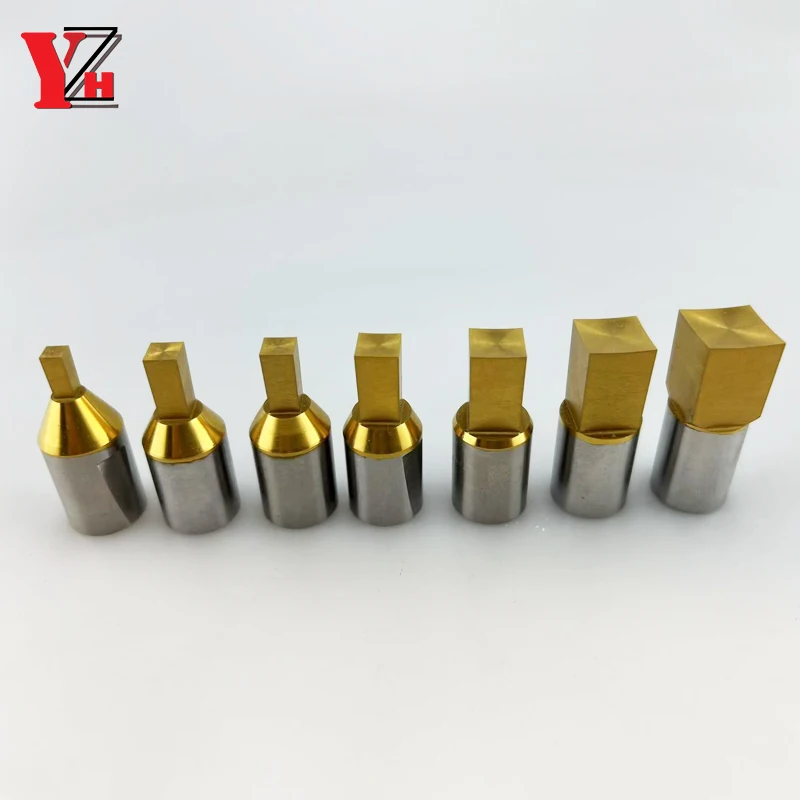 YZH HSS-Co TiN Testa di punzonatura rotante quadrata interna Utensile per punzonatura per broccia rotante CNC 6 gambo 8 gambo 16 gambo