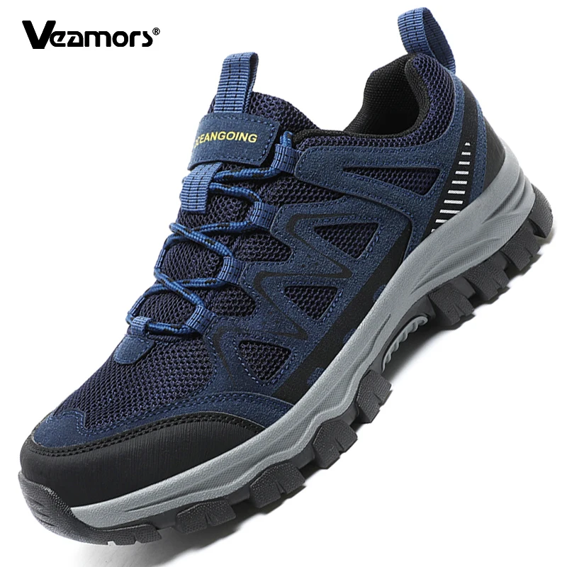 

Удобная уличная походная обувь, дышащие мужские эластичные повседневные кроссовки, нескользящая тактическая прогулочная треккинговая обувь, большой размер 39-48