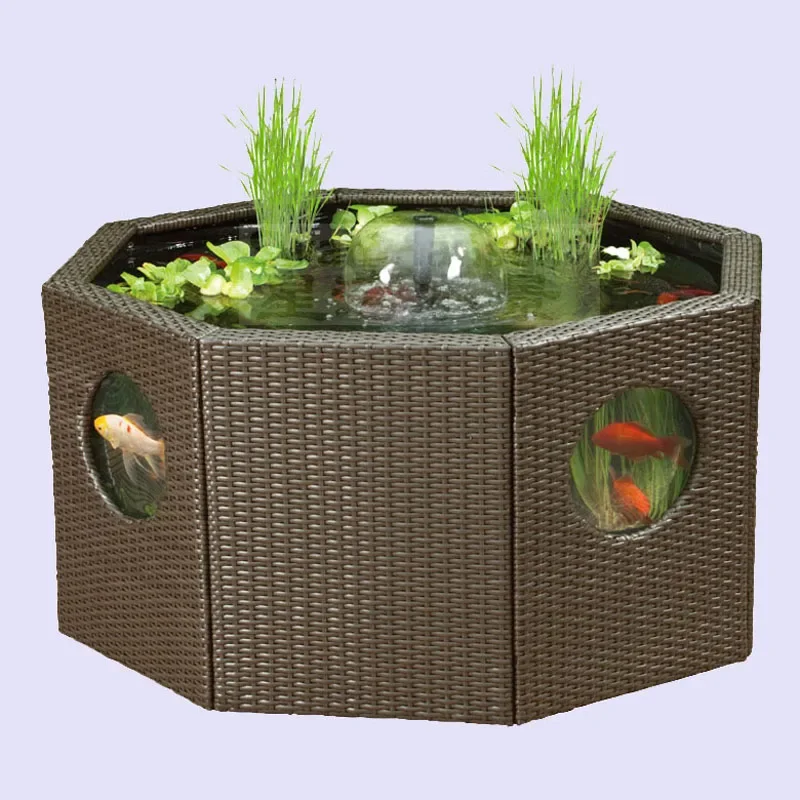 

Koi Fish Tank Aquarium Living Room Home Floor Tank Ecological Landscape Viewing Pool