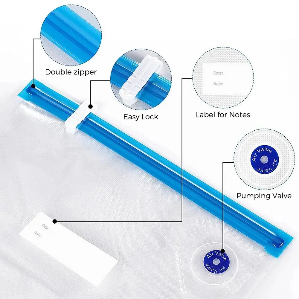 Reusable 3D Printer Vacuum Bags Dust Resistant Double Seal 3D Printing Material Bags Hand Pump Compatible Moisture Resistant
