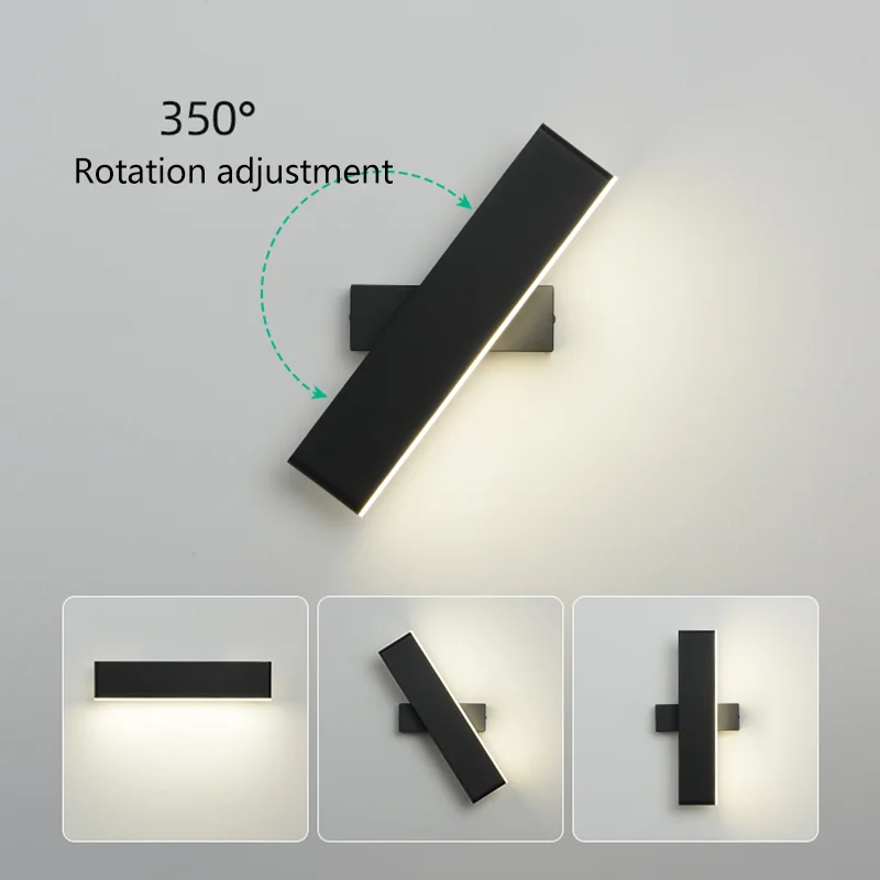 

Modern LED Wall Lamp Rotation For Living Dining Room Bedroom Bedside Aluminum Wall Light Indoor Home Decor Wall Sconce Luster