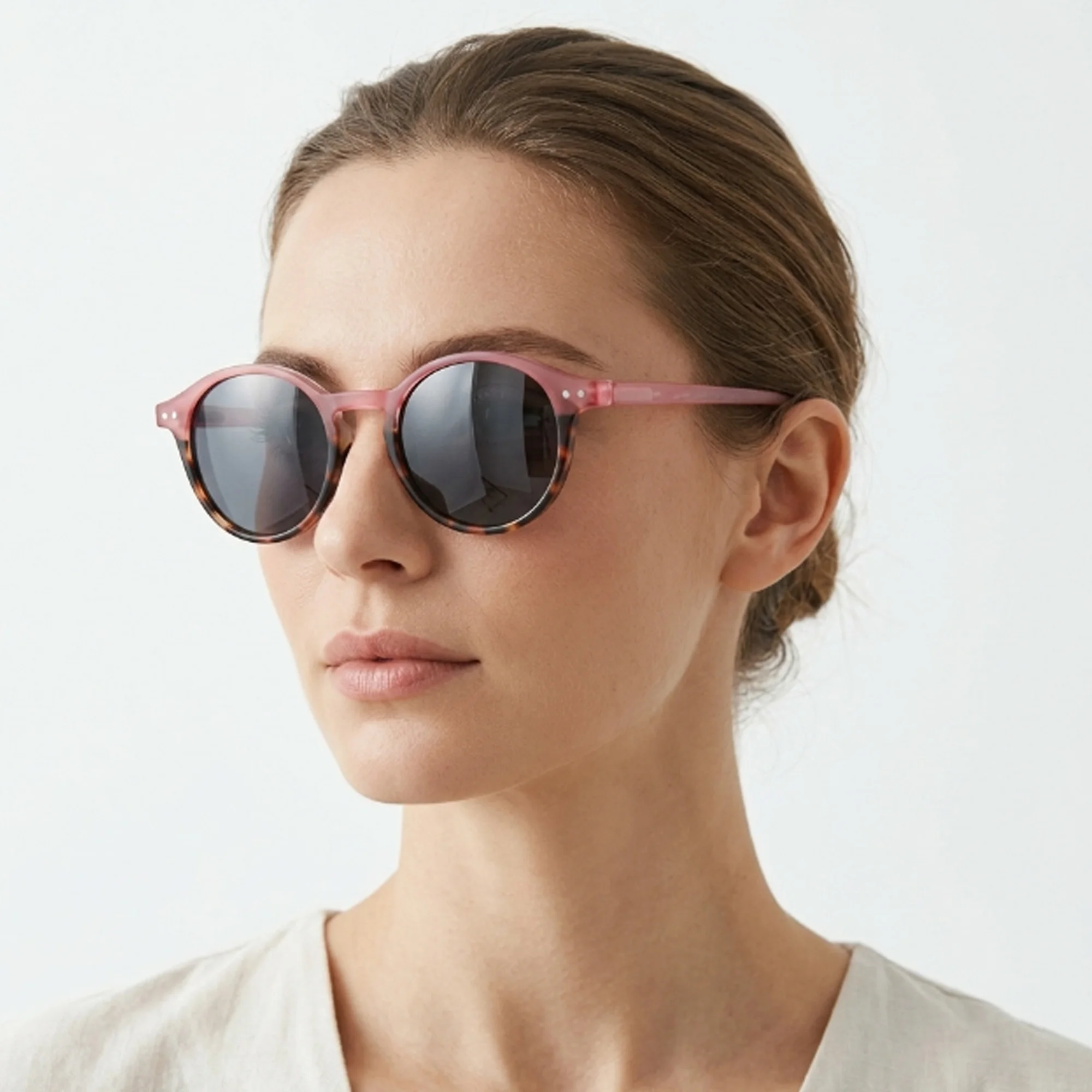 AIR EIGHT Round Plastic Sunglasses For Men And Women Polarized UV400 Casual Outdoor Sun Glasses